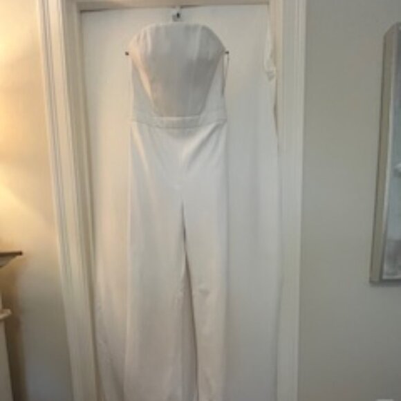 Alice + Olivia Pants - Alice & Olivia White Jumpsuit-vegan leather